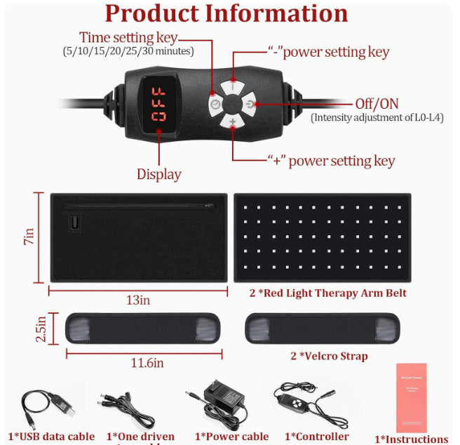 Infrared Arm Massage Belt – Pain Relief & Hot Compress