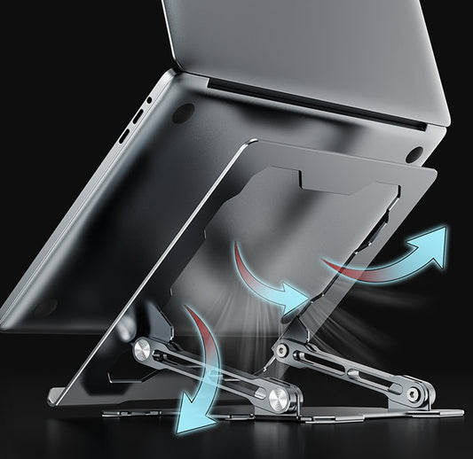 Adjustable Laptop Stand – Portable Aluminum Riser for Better Posture