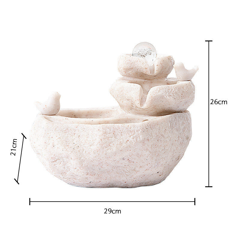 Lucky Rockery Desk Fountain – Relaxing Crystal Ball Decoration