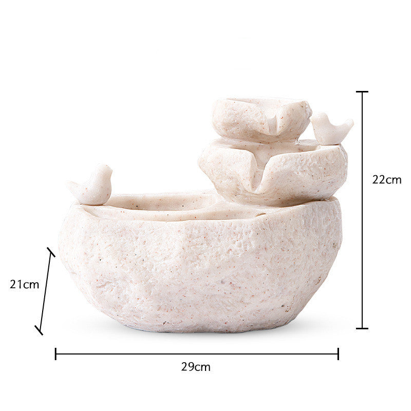 Lucky Rockery Desk Fountain – Relaxing Crystal Ball Decoration