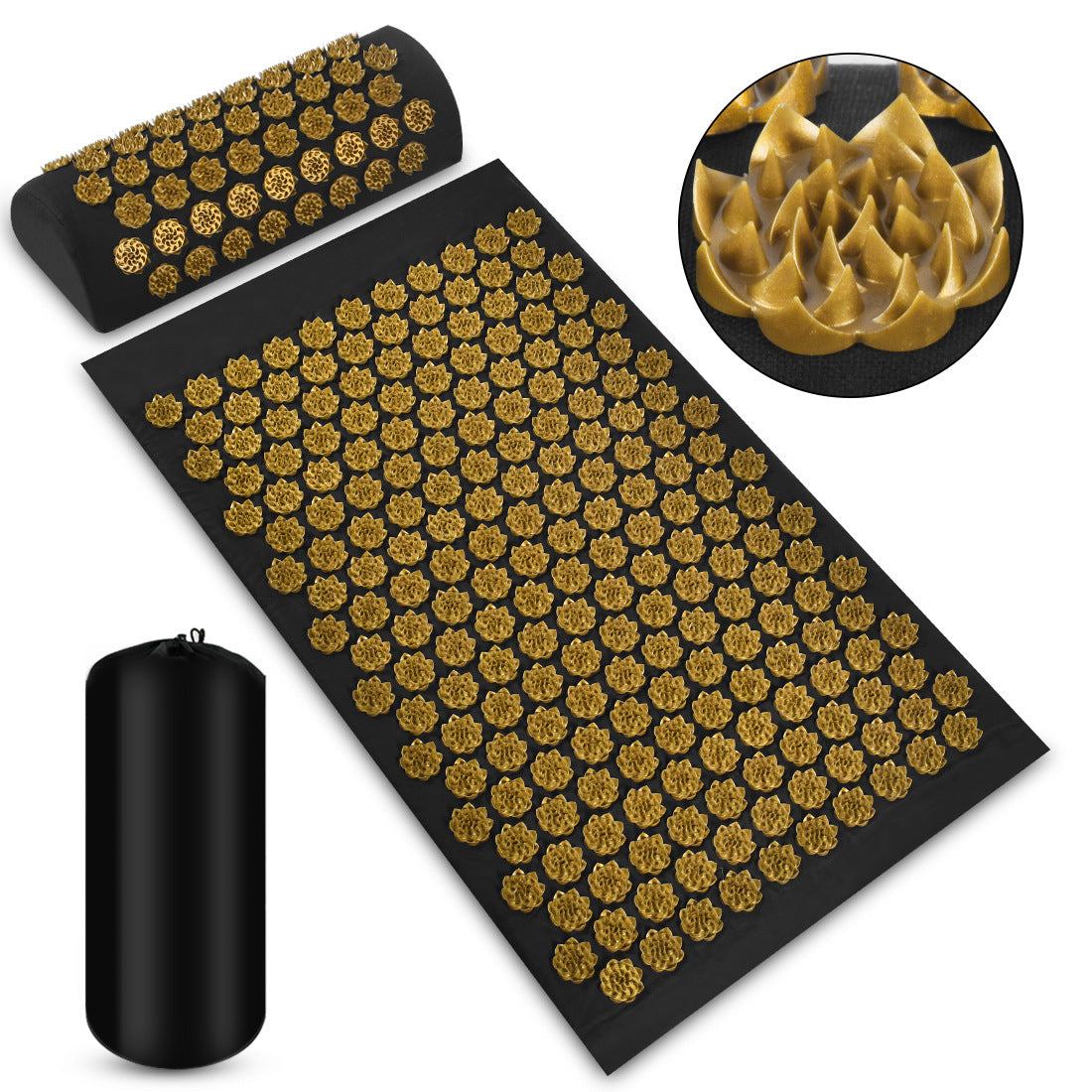 Acupressure Massage Mat Set – Back, Neck & Foot Relief