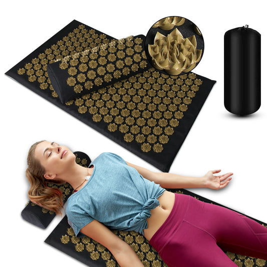 Acupressure Massage Mat Set – Back, Neck & Foot Relief