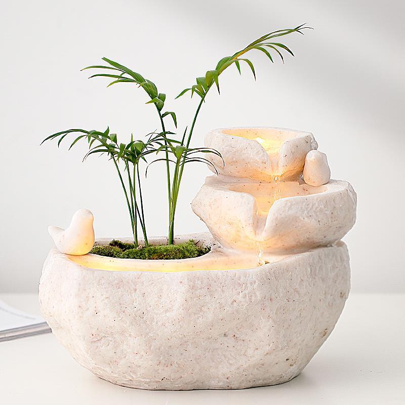 Lucky Rockery Desk Fountain – Relaxing Crystal Ball Decoration