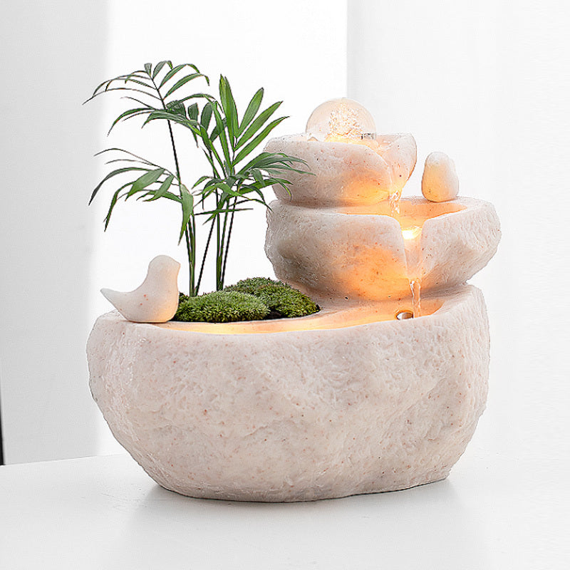 Lucky Rockery Desk Fountain – Relaxing Crystal Ball Decoration